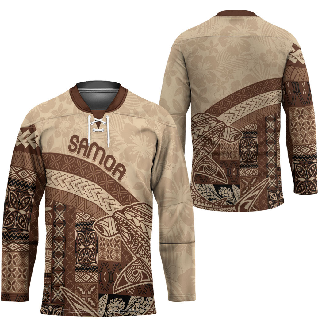 Samoa Mamanu Siapo Mocha Hockey Jersey Tatau Malie