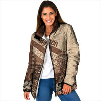 Samoa Mamanu Siapo Mocha Padded Jacket Tatau Malie