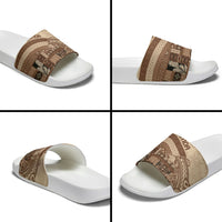 Samoa Mamanu Siapo Mocha Slide Sandals Tatau Malie