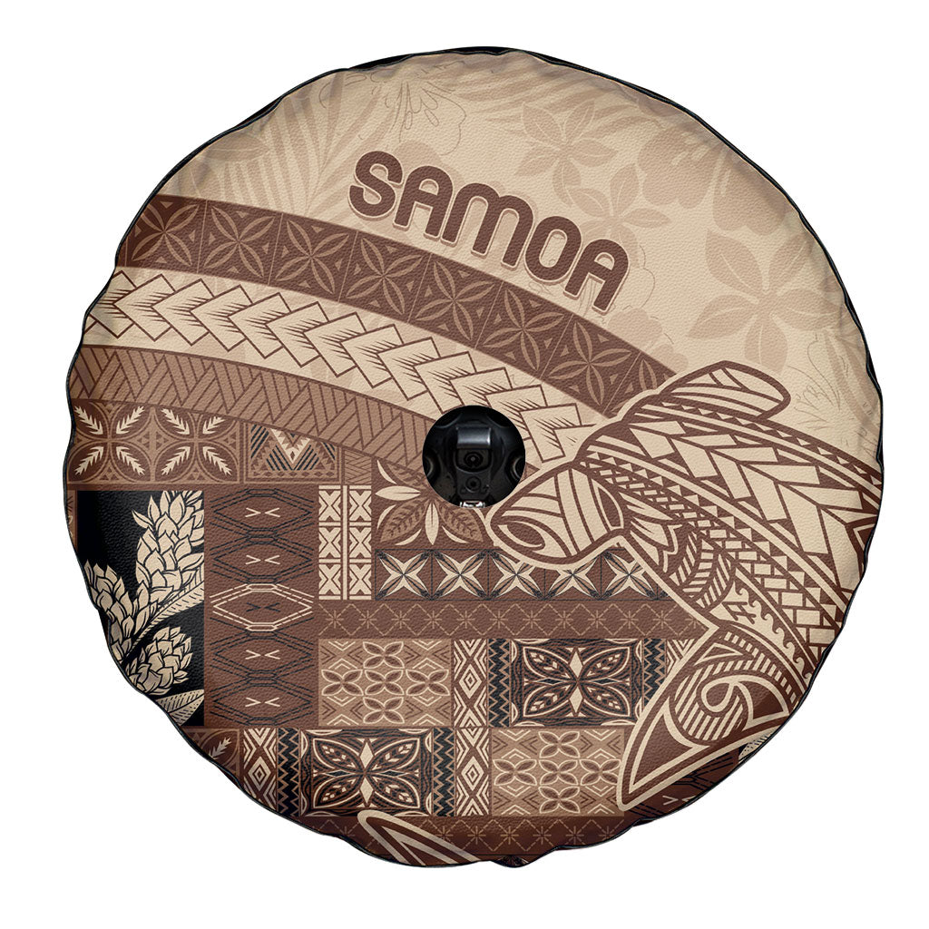Samoa Mamanu Siapo Mocha Spare Tire Cover Tatau Malie