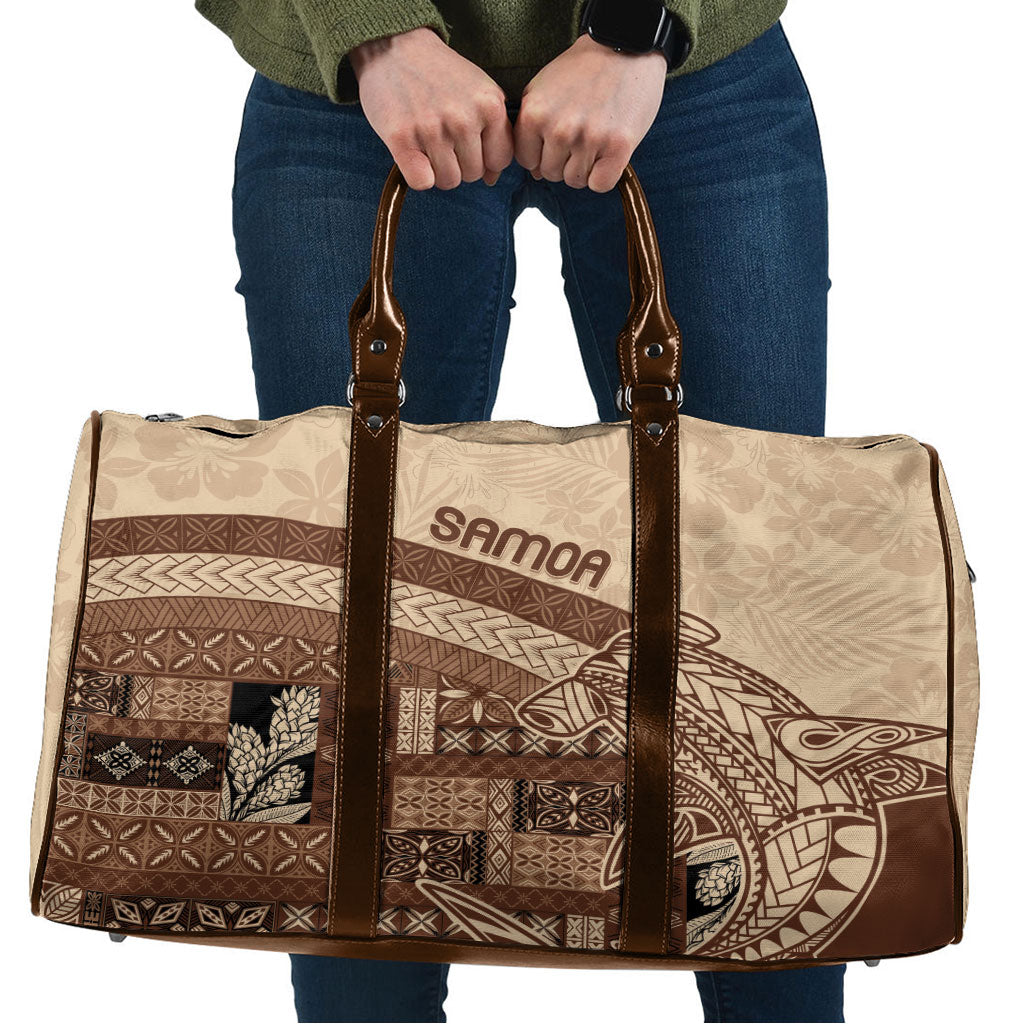 Samoa Mamanu Siapo Mocha Travel Bag Tatau Malie