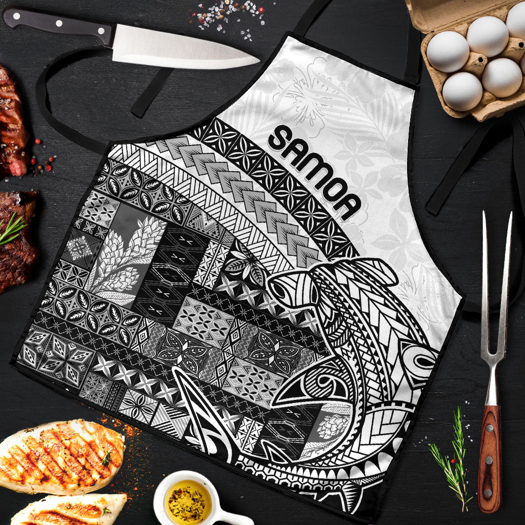 Samoa Mamanu Siapo Classic Black Apron Tatau Malie