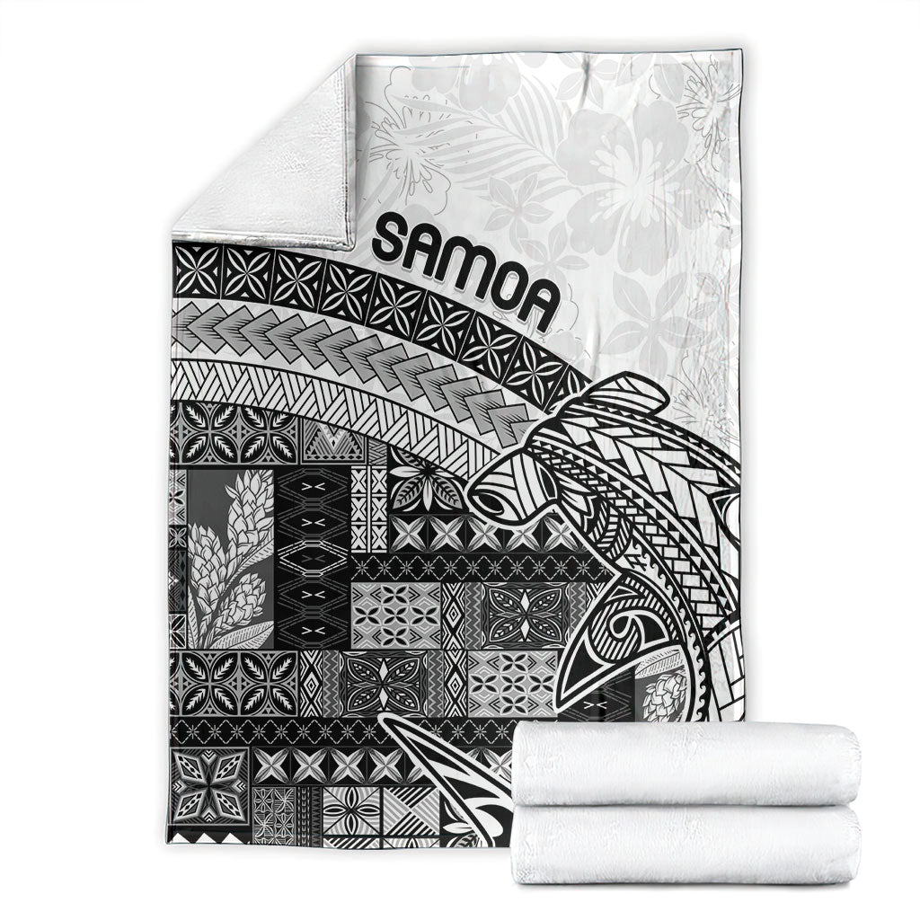 Samoa Mamanu Siapo Classic Black Blanket Tatau Malie