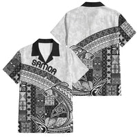 Samoa Mamanu Siapo Classic Black Family Matching Tank Maxi Dress and Hawaiian Shirt Tatau Malie