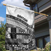 Samoa Mamanu Siapo Classic Black Garden Flag Tatau Malie