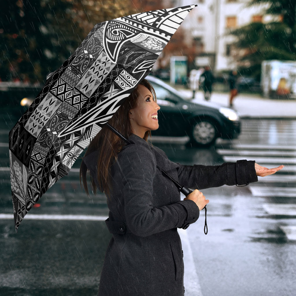 Samoa Mamanu Siapo Classic Black Umbrella Tatau Malie