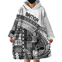 Samoa Mamanu Siapo Classic Black Wearable Blanket Hoodie Tatau Malie