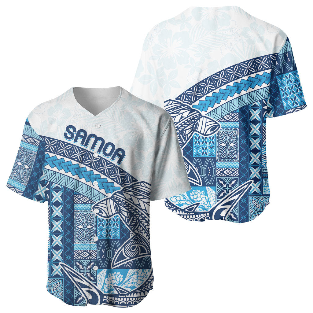 Samoa Mamanu Siapo Royal Blue Baseball Jersey Tatau Malie