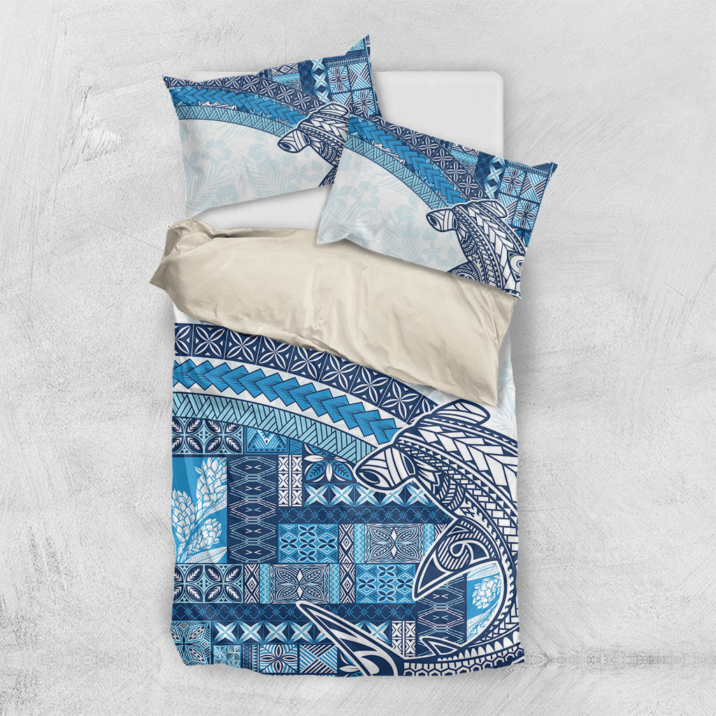 Samoa Mamanu Siapo Royal Blue Bedding Set Tatau Malie