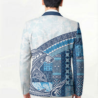 Samoa Mamanu Siapo Royal Blue Blazer Tatau Malie