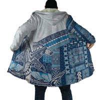 Samoa Mamanu Siapo Royal Blue Cloak Tatau Malie