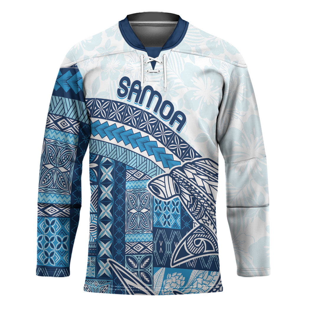 Samoa Mamanu Siapo Royal Blue Hockey Jersey Tatau Malie