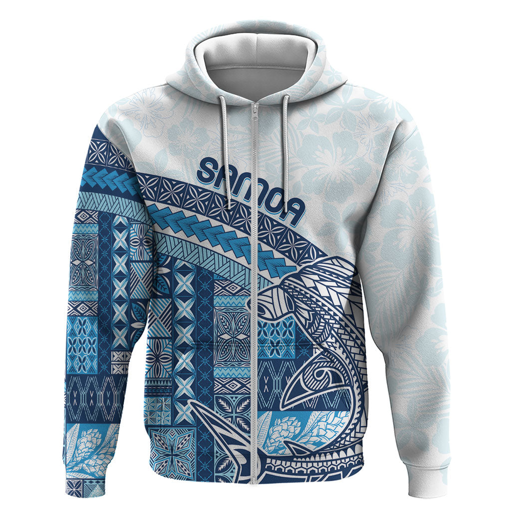 Samoa Mamanu Siapo Royal Blue Hoodie Tatau Malie