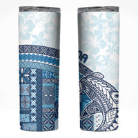 Samoa Mamanu Siapo Royal Blue Skinny Tumbler Tatau Malie