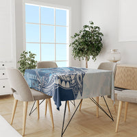 Samoa Mamanu Siapo Royal Blue Tablecloth Tatau Malie