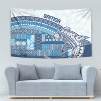 Samoa Mamanu Siapo Royal Blue Tapestry Tatau Malie