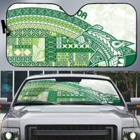 Samoa Mamanu Siapo Forest Green Auto Sun Shade Tatau Malie
