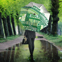 Samoa Mamanu Siapo Forest Green Umbrella Tatau Malie