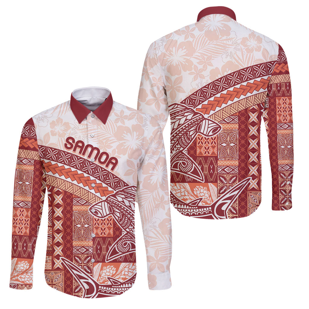 Samoa Mamanu Siapo Crimson Family Matching Short Sleeve Bodycon Dress and Hawaiian Shirt Tatau Malie