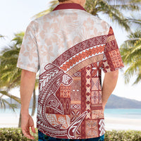 Samoa Mamanu Siapo Crimson Hawaiian Shirt Tatau Malie