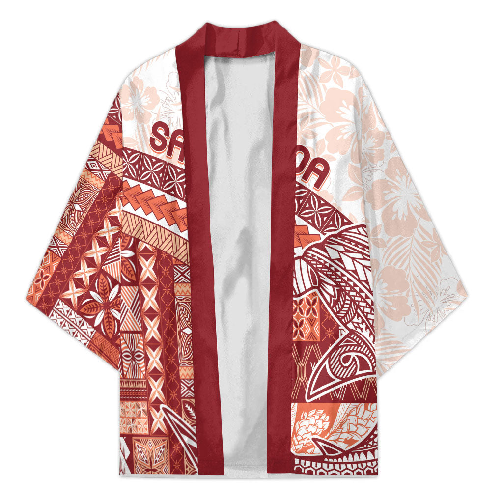Samoa Mamanu Siapo Crimson Kimono Tatau Malie