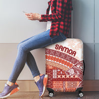 Samoa Mamanu Siapo Crimson Luggage Cover Tatau Malie