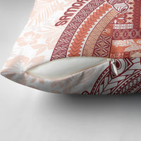 Samoa Mamanu Siapo Crimson Pillow Cover Tatau Malie