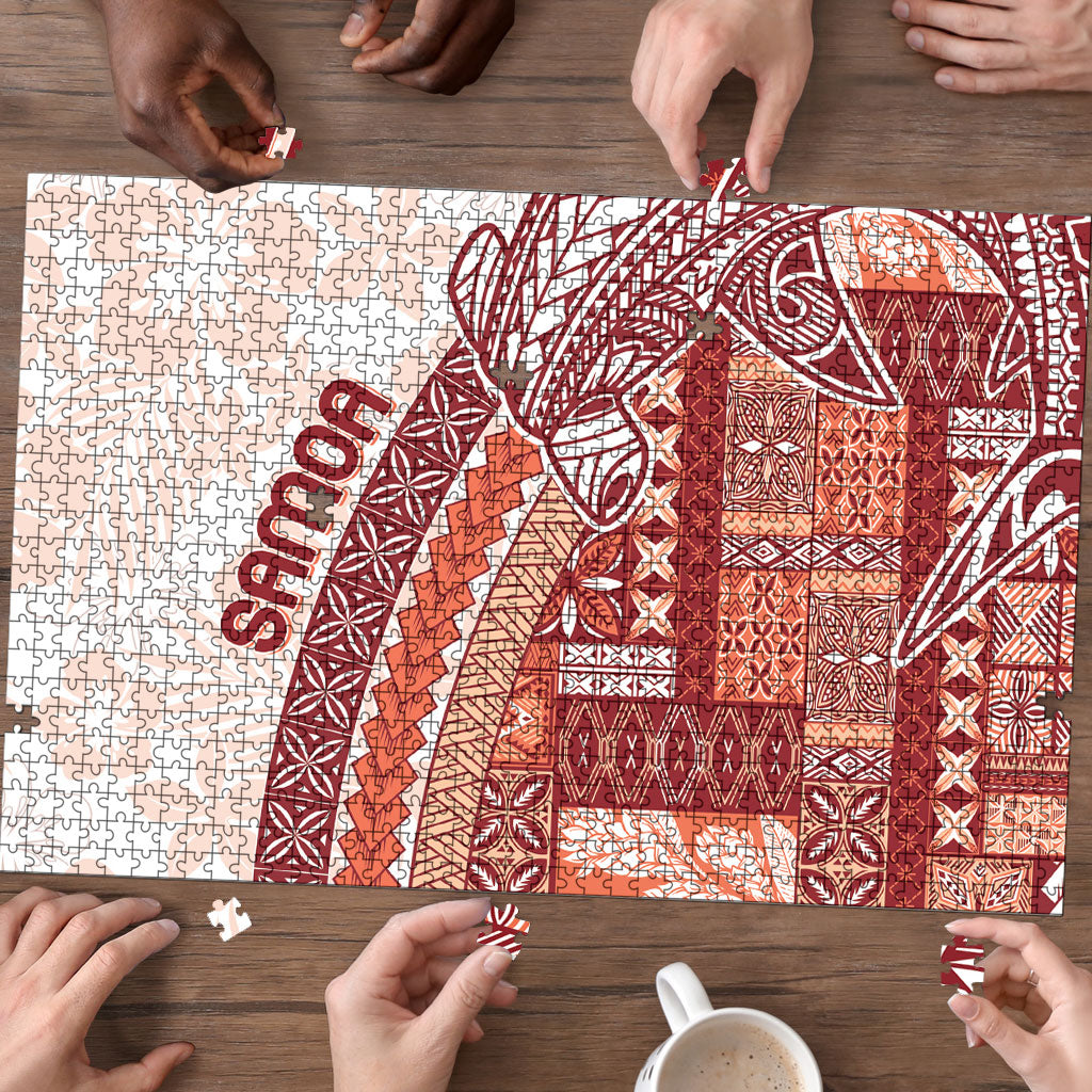 Samoa Mamanu Siapo Crimson Puzzle Tatau Malie