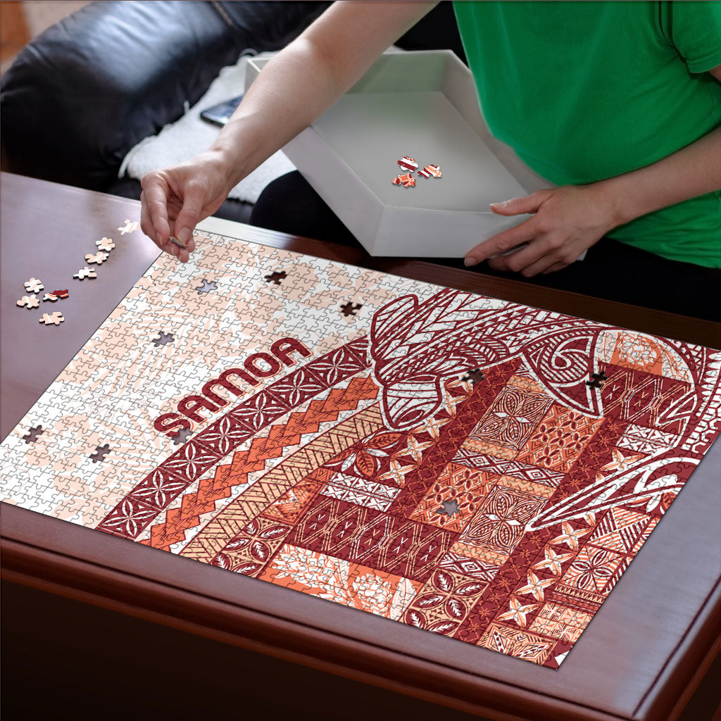 Samoa Mamanu Siapo Crimson Puzzle Tatau Malie