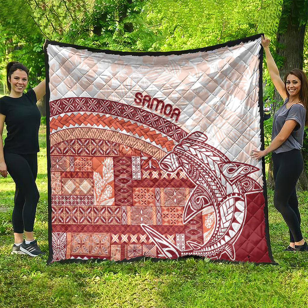 Samoa Mamanu Siapo Crimson Quilt Tatau Malie