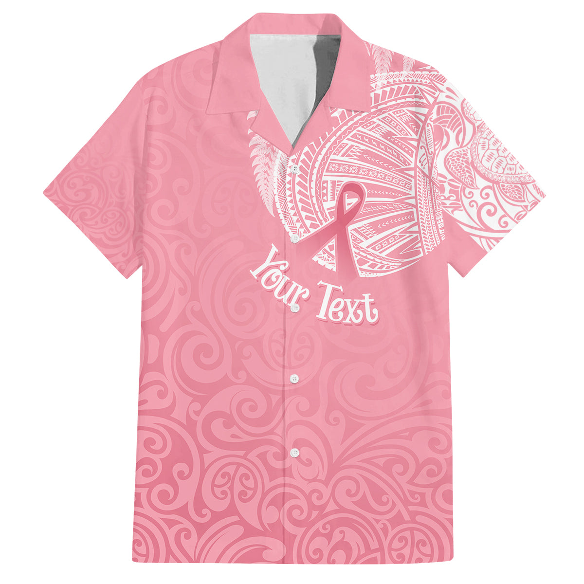 personalised-new-zealand-family-matching-off-shoulder-short-dress-and-hawaiian-shirt-pink-ribbon-tattoo-mix-silver-fern