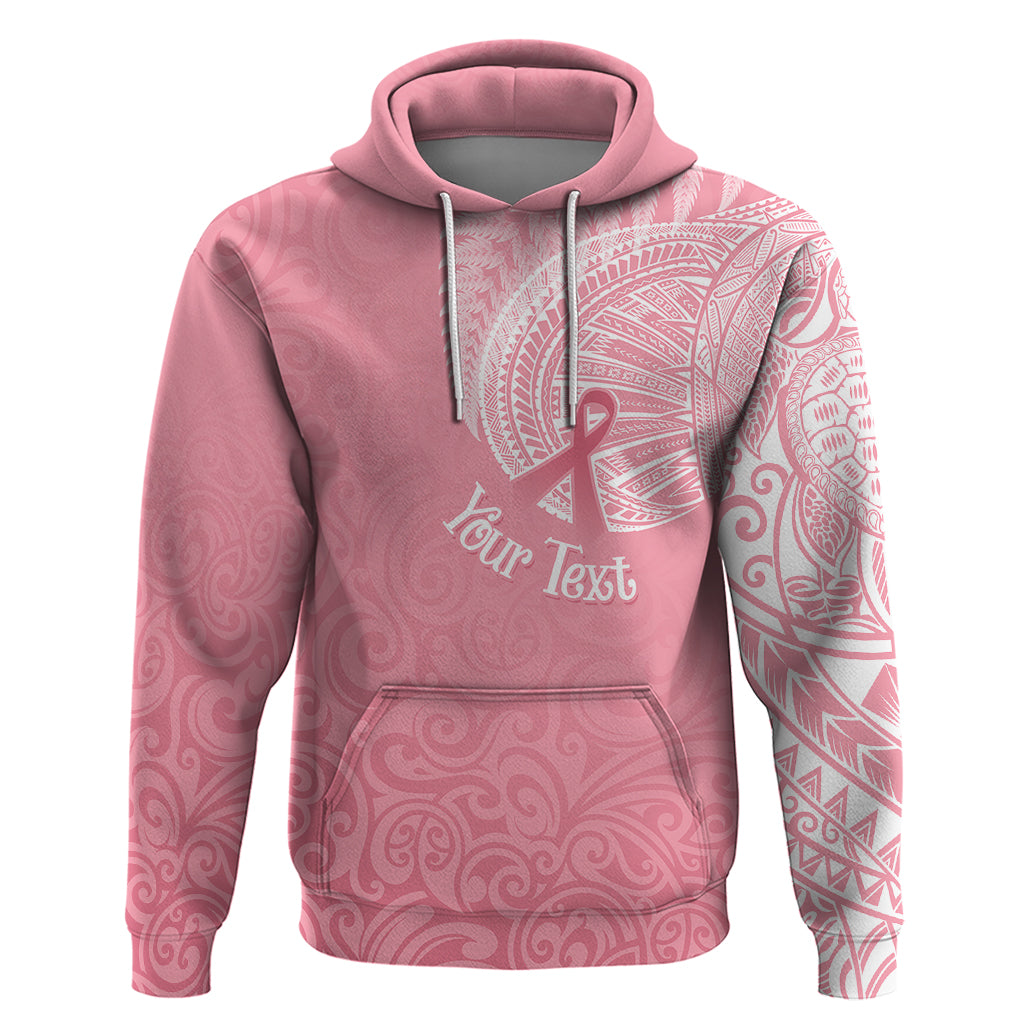 Personalised New Zealand Hoodie Pink Ribbon Tattoo Mix Silver Fern LT7 Pink - Polynesian Pride