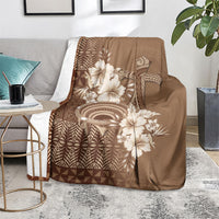 Tonga Ngatu Kupesi Brown Tapa Blanket Koe Otua Mo Tonga Ko Hoku Tofia LT7 - Polynesian Pride
