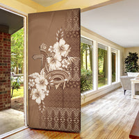 Tonga Ngatu Kupesi Brown Tapa Door Cover Koe Otua Mo Tonga Ko Hoku Tofia