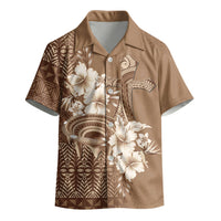 Tonga Ngatu Kupesi Brown Tapa Kid Hawaiian Shirt Koe Otua Mo Tonga Ko Hoku Tofia LT7 - Polynesian Pride