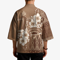 Tonga Ngatu Kupesi Brown Tapa Kimono Koe Otua Mo Tonga Ko Hoku Tofia LT7 - Polynesian Pride
