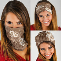 Tonga Ngatu Kupesi Brown Tapa Neck Gaiter Koe Otua Mo Tonga Ko Hoku Tofia LT7 - Polynesian Pride