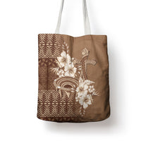 Tonga Ngatu Kupesi Brown Tapa Tote Bag Koe Otua Mo Tonga Ko Hoku Tofia LT7 - Polynesian Pride