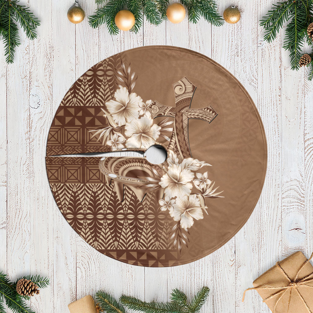 Tonga Ngatu Kupesi Brown Tapa Tree Skirt Koe Otua Mo Tonga Ko Hoku Tofia LT7 Casual Mocha - Polynesian Pride