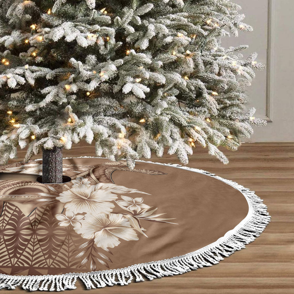 Tonga Ngatu Kupesi Brown Tapa Tree Skirt Koe Otua Mo Tonga Ko Hoku Tofia LT7 - Polynesian Pride