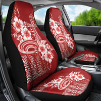 Tonga Ngatu Kupesi Royal Red Car Seat Cover Koe Otua Mo Tonga Ko Hoku Tofia LT7 - Polynesian Pride