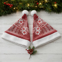 Tonga Ngatu Kupesi Royal Red Christmas Santa Hat Koe Otua Mo Tonga Ko Hoku Tofia LT7 - Polynesian Pride