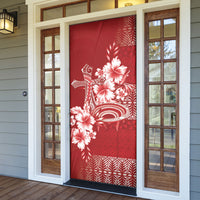 Tonga Ngatu Kupesi Royal Red Door Cover Koe Otua Mo Tonga Ko Hoku Tofia