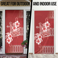 Tonga Ngatu Kupesi Royal Red Door Cover Koe Otua Mo Tonga Ko Hoku Tofia