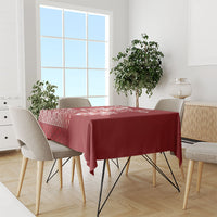 Tonga Ngatu Kupesi Royal Red Tablecloth Koe Otua Mo Tonga Ko Hoku Tofia LT7 - Polynesian Pride