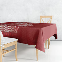 Tonga Ngatu Kupesi Royal Red Tablecloth Koe Otua Mo Tonga Ko Hoku Tofia LT7 - Polynesian Pride