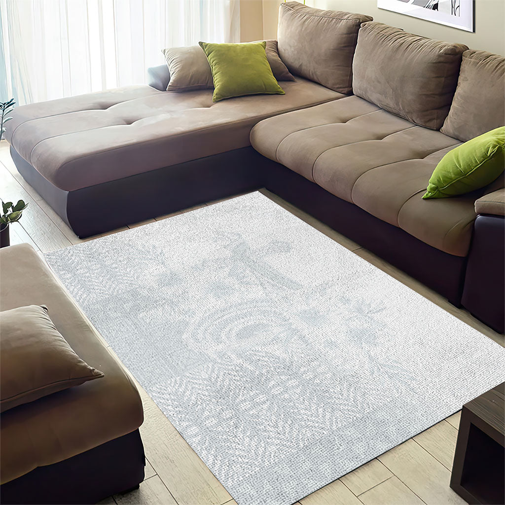 Tonga Ngatu Kupesi White Sunday Fakame Area Rug Koe Otua Mo Tonga Ko Hoku Tofia LT7 - Polynesian Pride