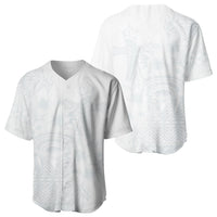 Tonga Ngatu Kupesi White Sunday Fakame Baseball Jersey Koe Otua Mo Tonga Ko Hoku Tofia LT7 - Polynesian Pride