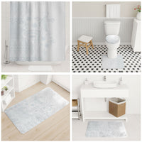 Tonga Ngatu Kupesi White Sunday Fakame Bathroom Set Koe Otua Mo Tonga Ko Hoku Tofia LT7 - Polynesian Pride