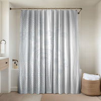 Tonga Ngatu Kupesi White Sunday Fakame Bathroom Set Koe Otua Mo Tonga Ko Hoku Tofia LT7 Shower Curtain Only White - Polynesian Pride
